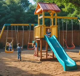 Jak bezpiecznie urządzić plac zabaw z huśtawką i zjeżdżalnią Jak bezpiecznie urządzić plac zabaw z huśtawką i zjeżdżalnią