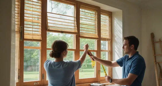 Jak mierzyć okna pod żaluzje drewniane